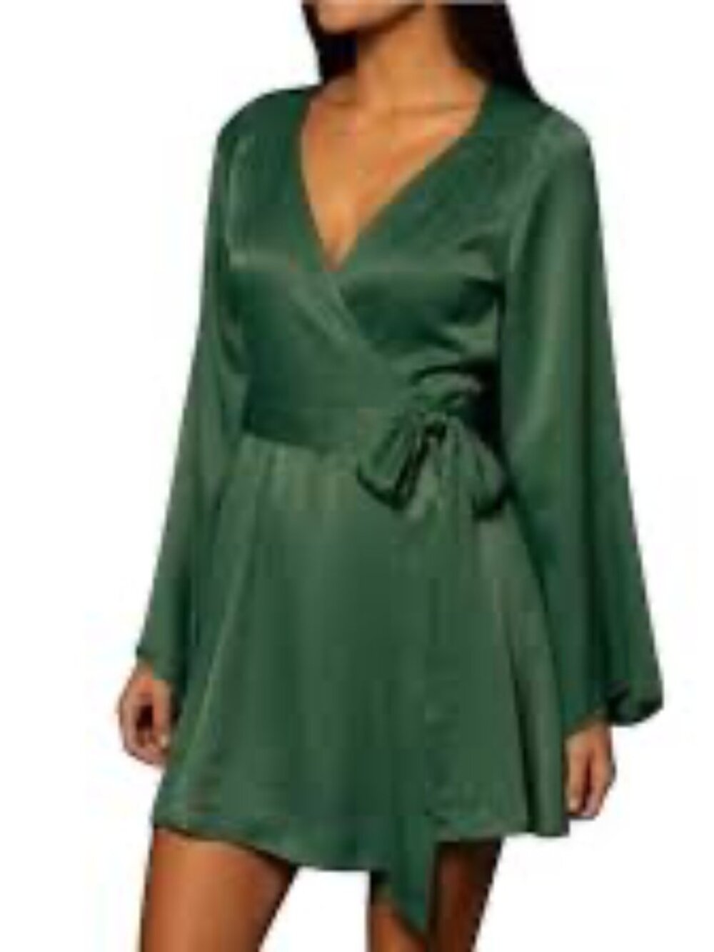 Shore Emerald Green Elegant Wrap Dress – Size Small – NWT